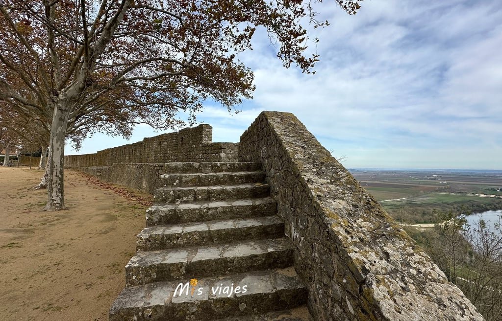 Santarém: Entre Murallas Medievales, Gótico y el Río Tajo Bella escalera en la muralla de la ciudad de Santarém