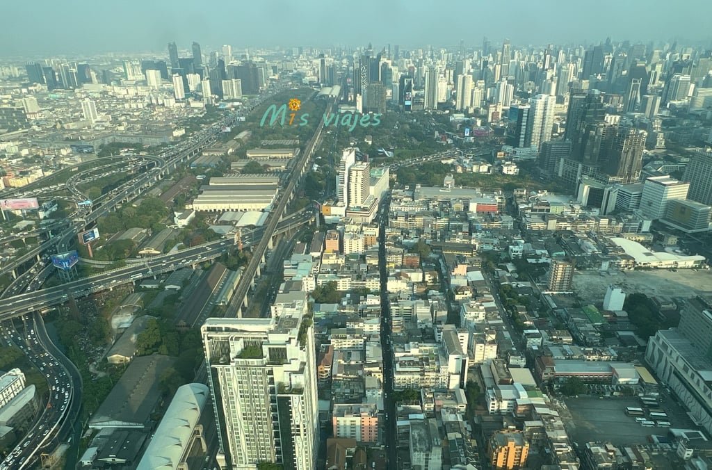 Panorámica de Bangkok desde la planta 18