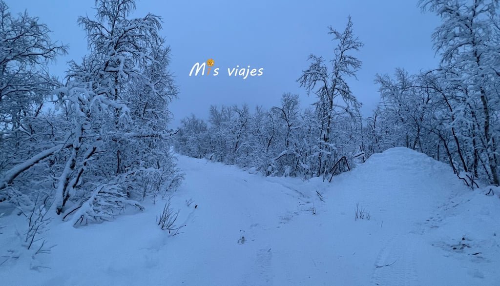Paisaje invernal sobre Karesuando (Suecia)