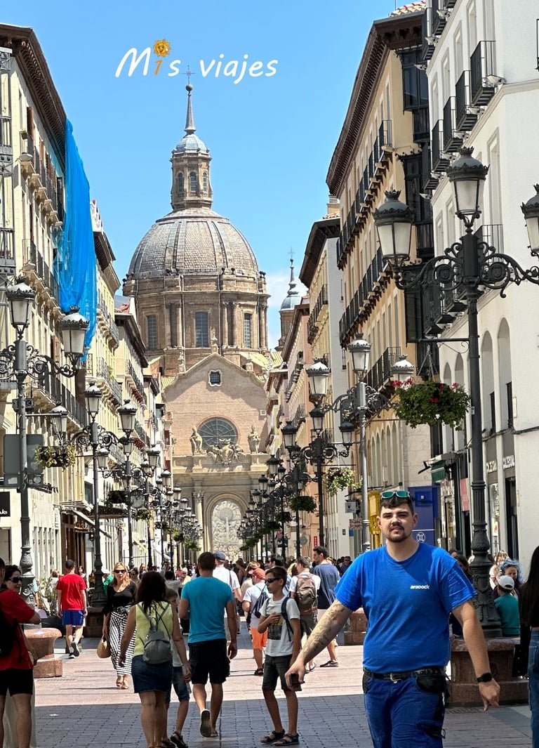 Panorámica de la Basílica del Pilar desde la calle Alfonso I