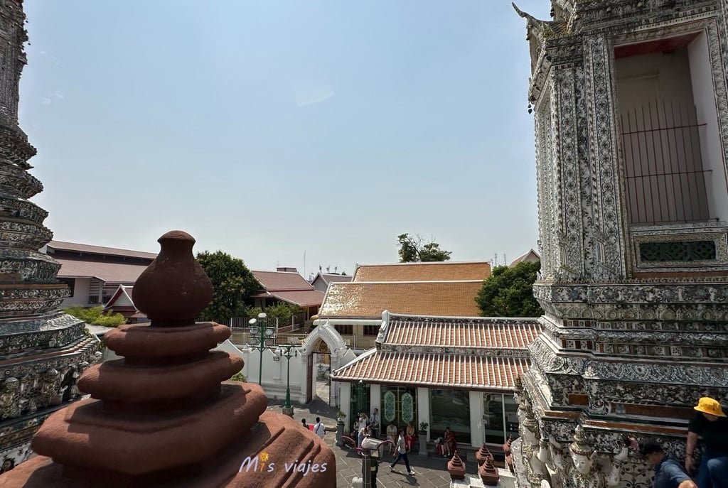 Panorámica del Wat Arun desde la primera escalinata