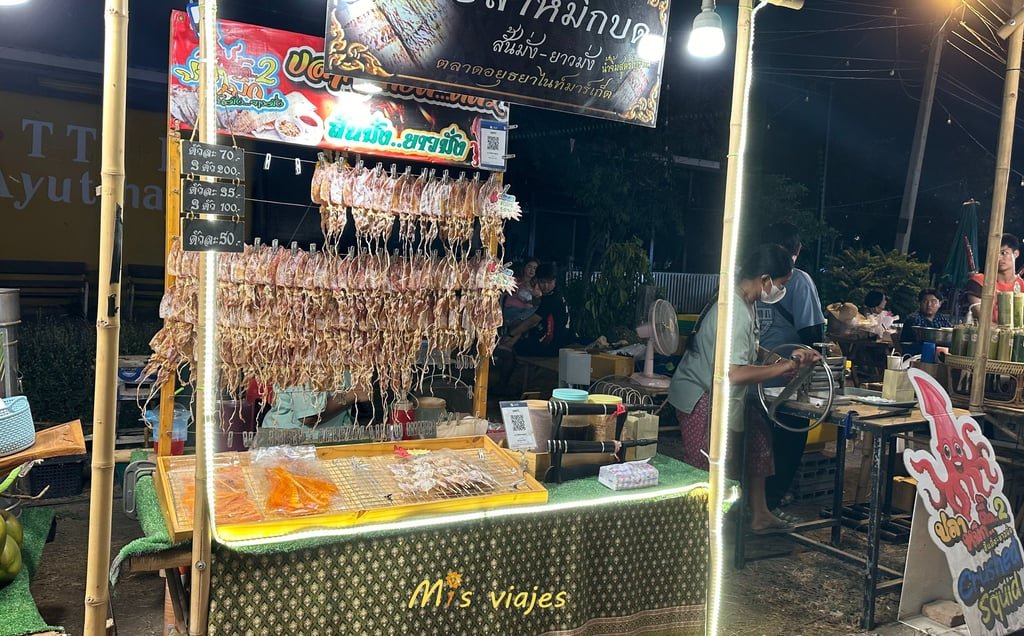 Calamares secos una gran tradición en Tailandia