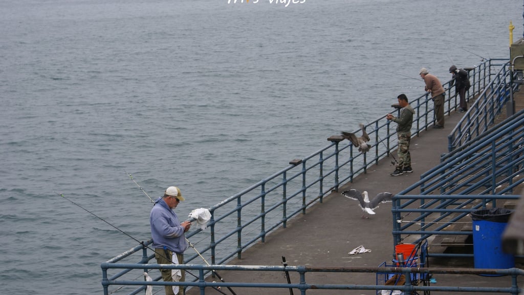 Santa Mónica-California Pescadores en el Muelle de Santa Mónica.