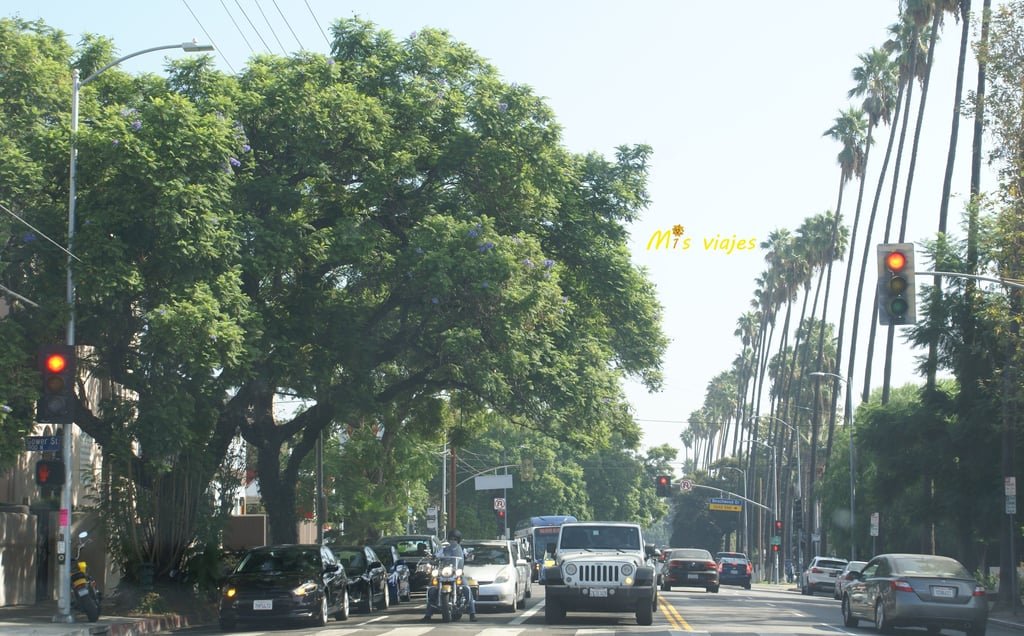 Los Ángeles: Una Ciudad de Película Denso tráfico en la ciudad de Los Ángeles.