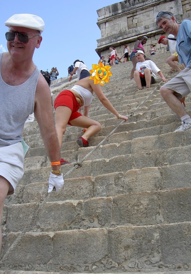 Escalinata con mucha historía en Chichén Itzá